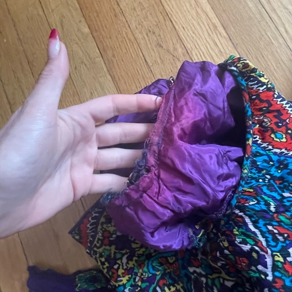 60s Vintage Hostess Set in Purple Paisley w Shirred Waist - Picture 13 of 13